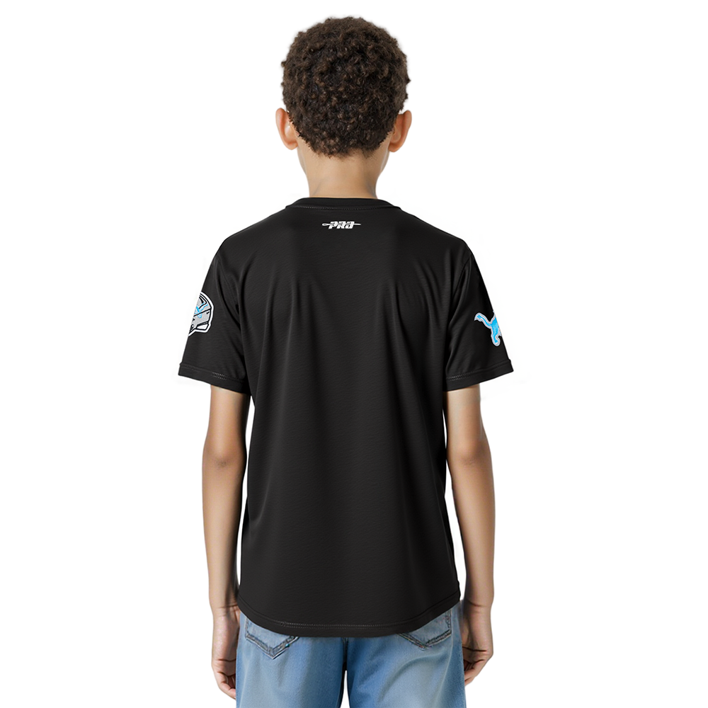 NFL DETROIT LIONS CLASSIC CHENILLE LITTLE BOY'S SS TEE (BLACK)