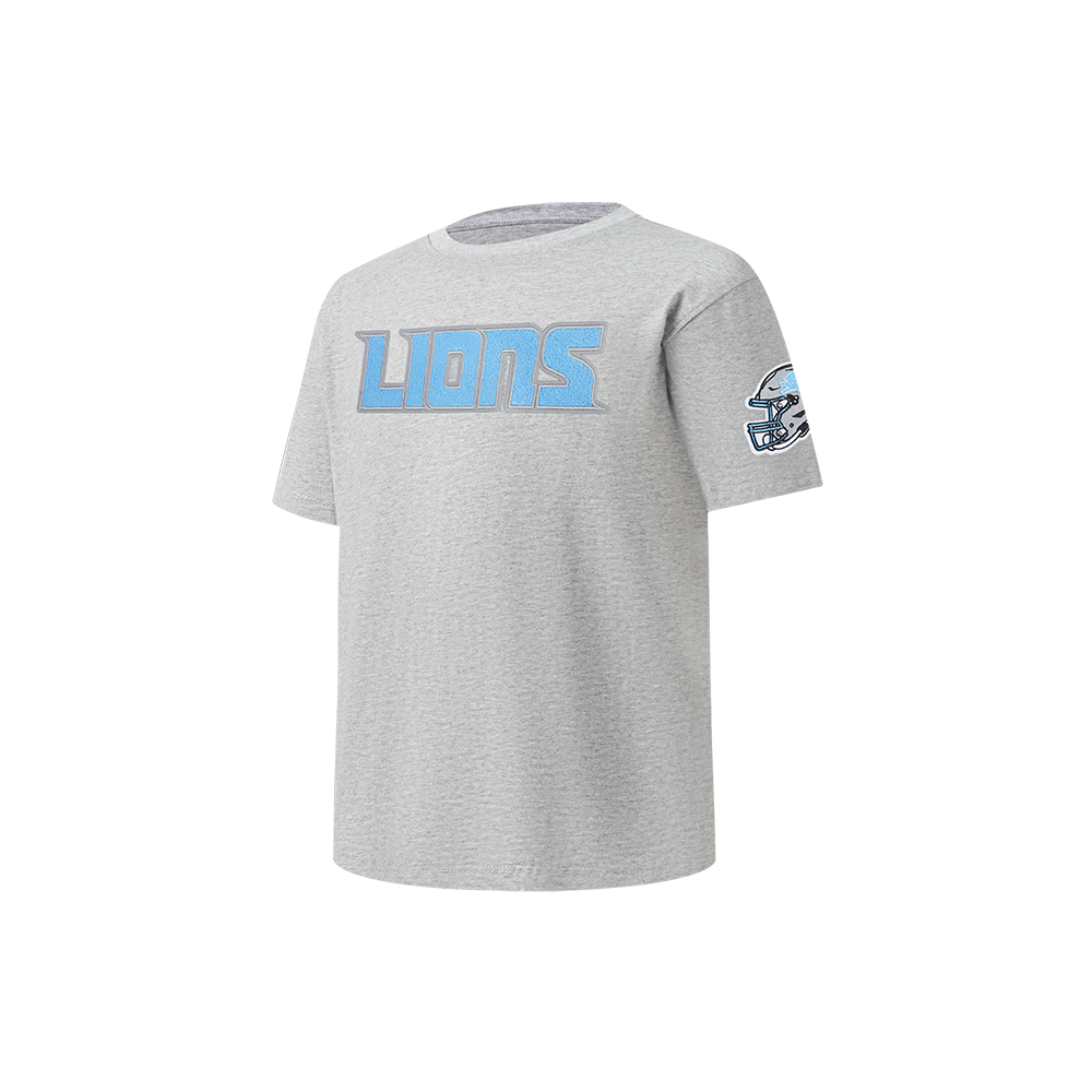 NFL DETROIT LIONS CLASSIC CHENILLE LITTLE BOY'S SS TEE (HEATHER GREY)