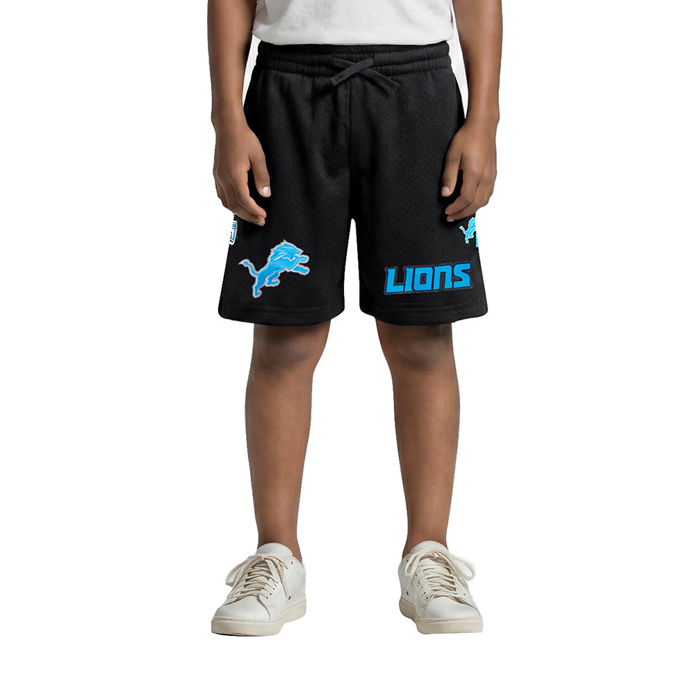 NFL DETROIT LIONS CLASSIC LITTLE BOY'S MESH SHORT (BLACK)