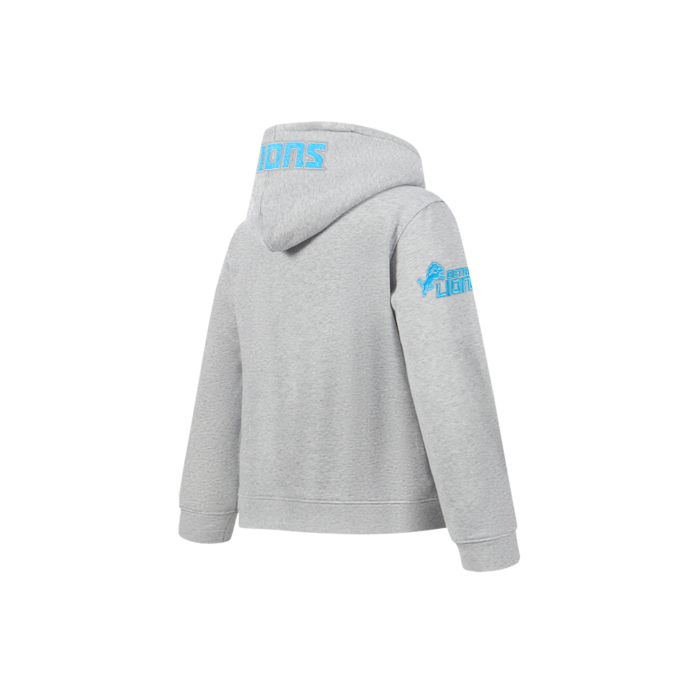 NFL DETROIT LIONS CLASSIC LITTLE BOY'S FLC FZ HOODIE (HEATHER GREY)