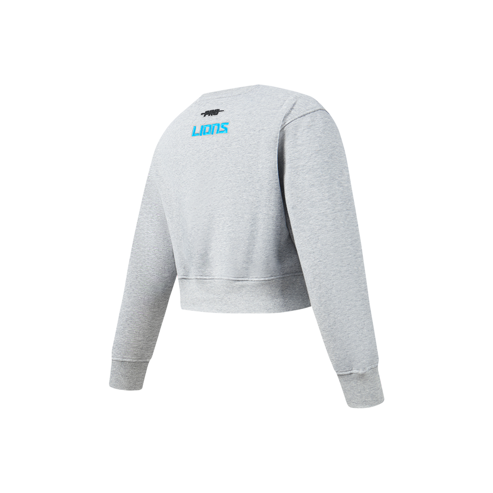 NFL DETROIT LIONS CLASSIC LITTLE GIRL'S FLC CREWNECK (HEATHER GREY)