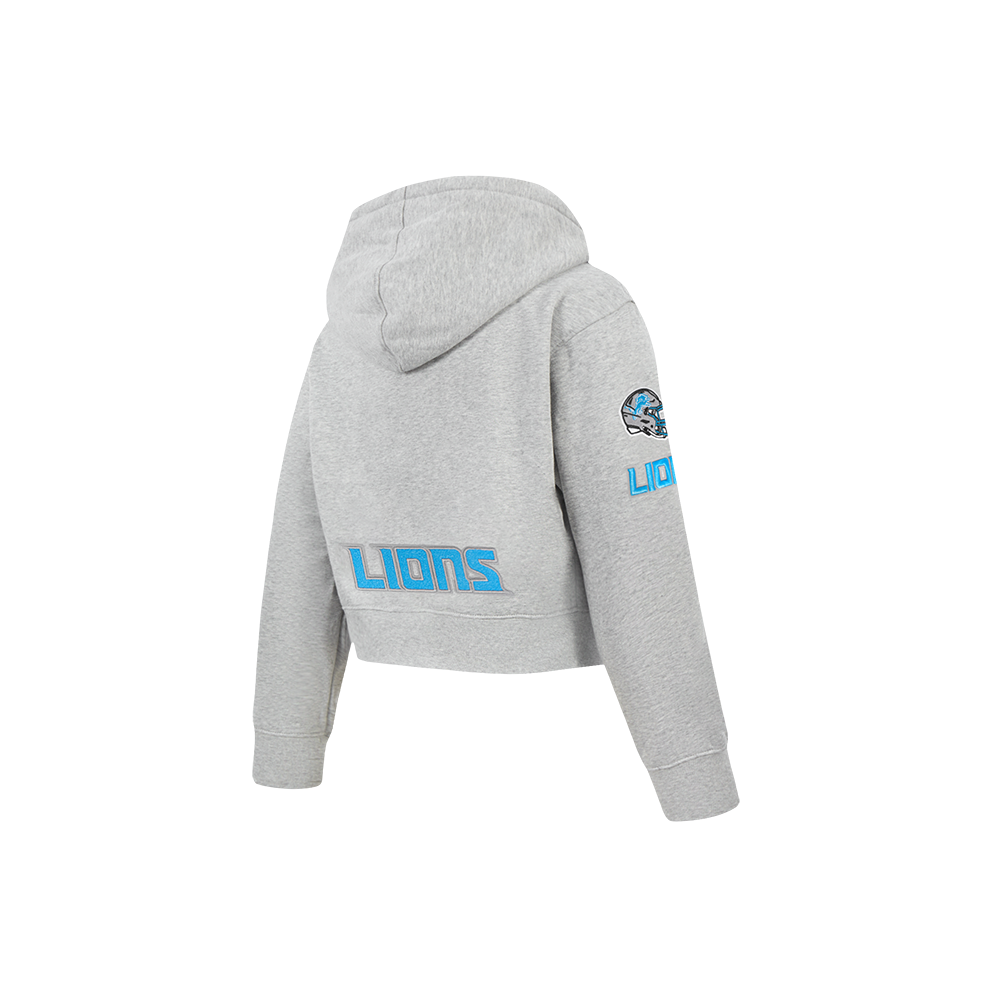 NFL DETROIT LIONS CLASSIC LITTLE GIRL'S FLC FZ HOODIE (HEATHER GREY)