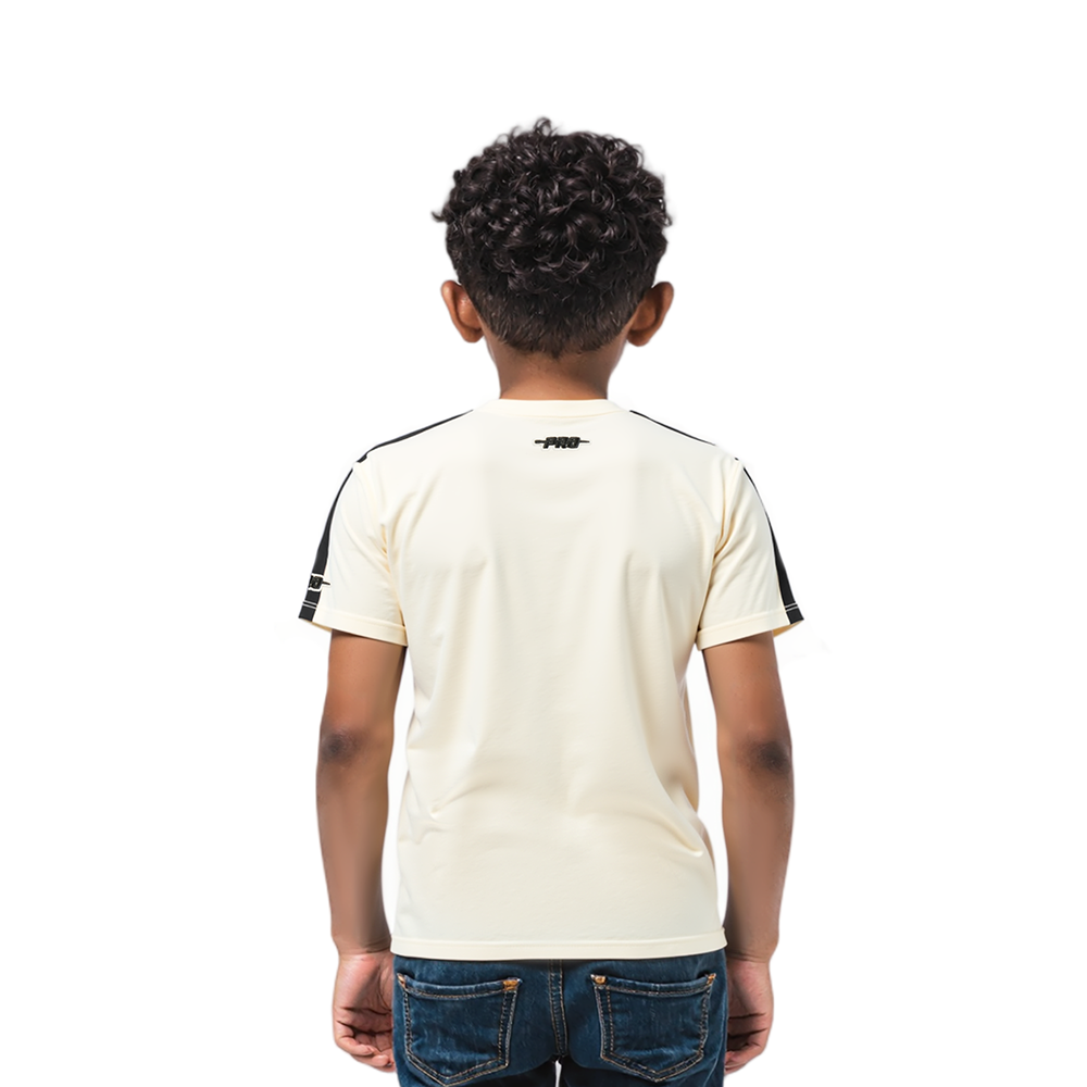 NFL DETROIT LIONS RETRO CLASSIC TODDLER BOYS SHORT SLEEVE TAPING TEE(EGGSHELL/ BLACK)