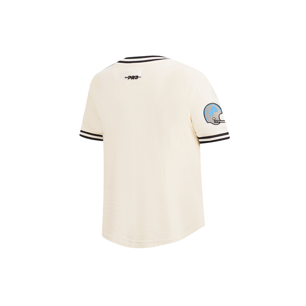 NFL DETROIT LIONS RETRO CLASSIC TODDLER BOY'S SS STRIPED RIB TEE (EGGSHELL/ BLACK)