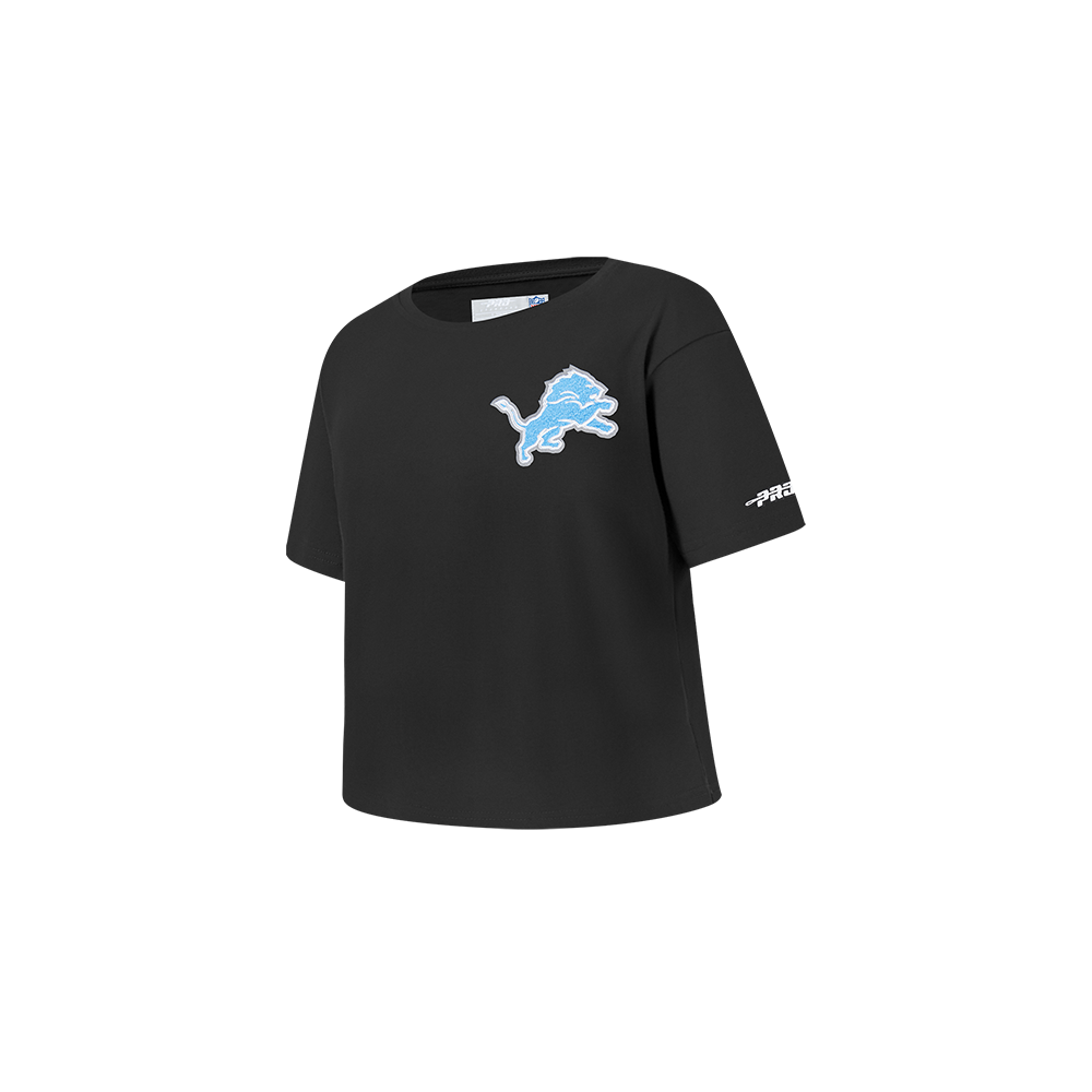 NFL DETROIT LIONS CLASSIC TODDLER GIRLS SHORT SLEEVE BOXY TEE (BLACK)