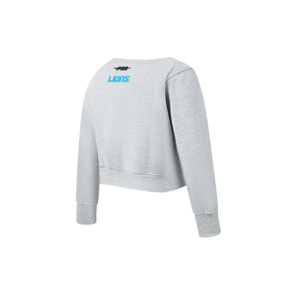 NFL DETROIT LIONS CLASSIC TODDLER GIRL'S FLC CREWNECK (HEATHER GREY)