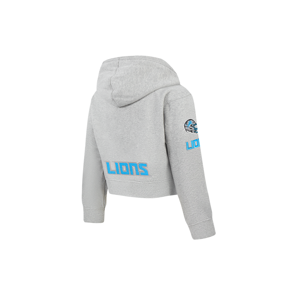 NFL DETROIT LIONS CLASSIC TODDLER GIRL'S FLC FZ HOODIE (HEATHER GREY)