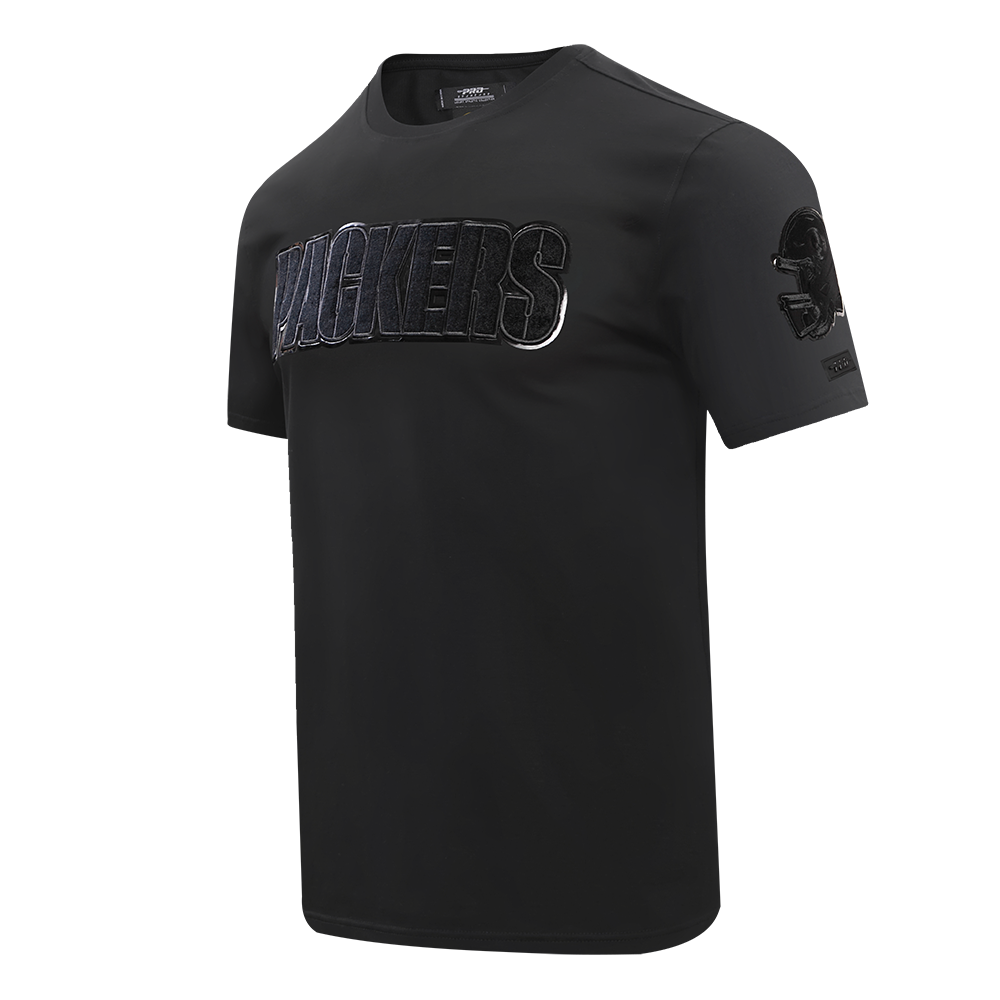 NFL GREEN BAY PACKERS WINGSPAN MEN'S CJ DROP SHOULDER TEE (BLACK)