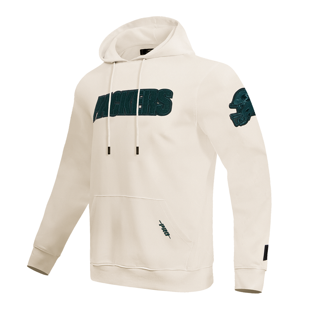 NFL GREEN BAY PACKERS TRIPLE TONAL DK PO HOODIE (EGGSHELL)