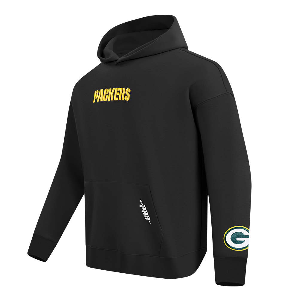 NFL GREEN BAY PACKERS WINGSPAN MEN'S CJ DROP SHOULDER TEE (BLACK)