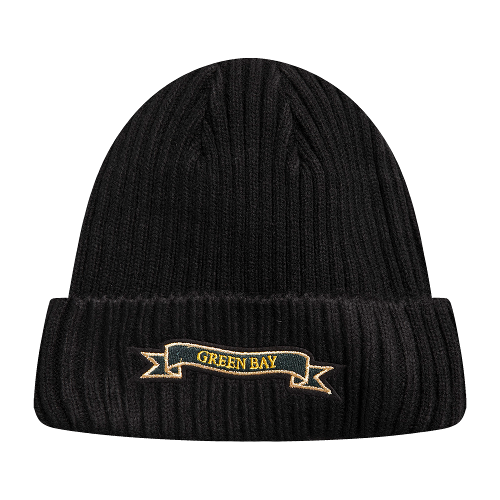 NFL GREEN BAY PACKERS PRO PREP KNIT BEANIE BLACK Pro Standard