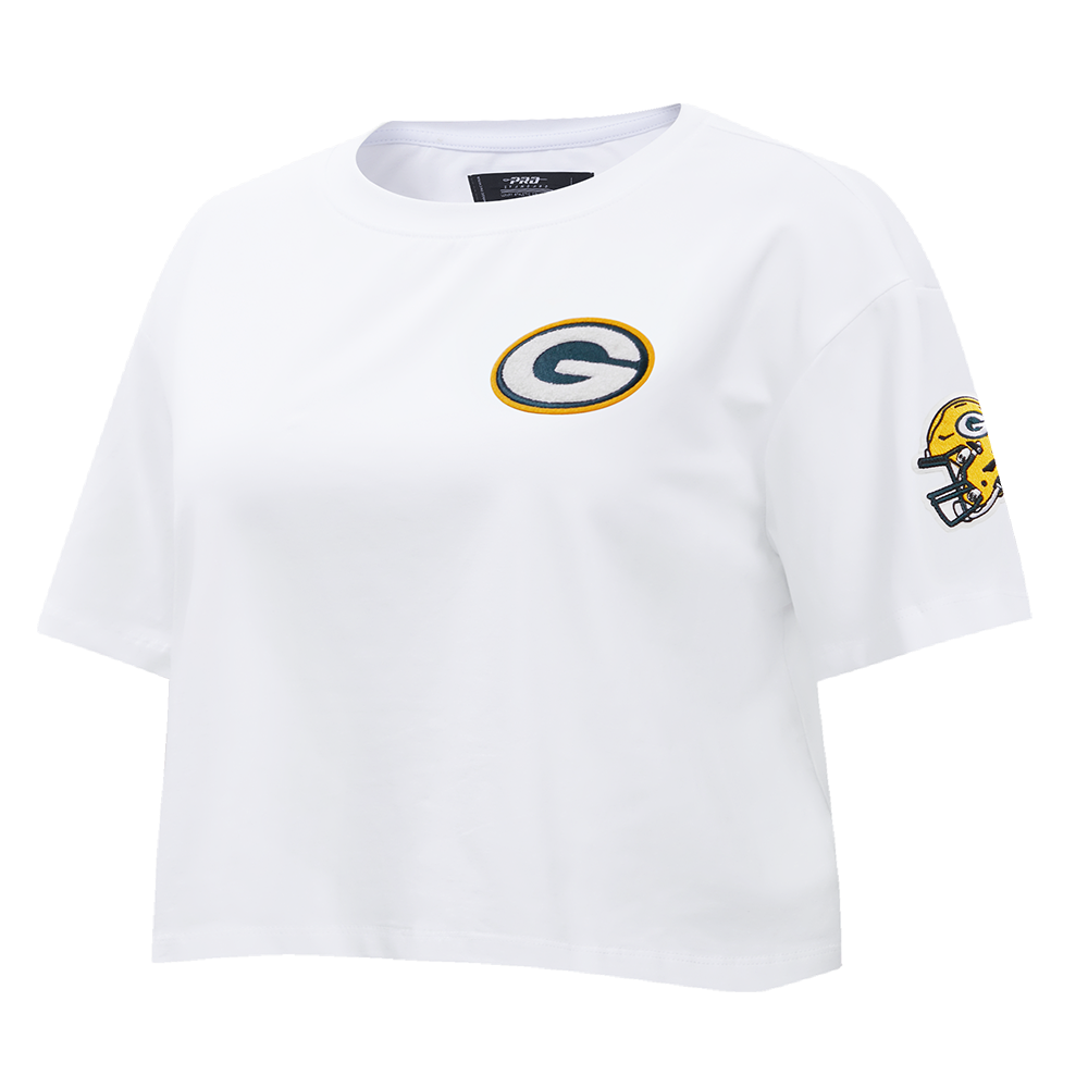 NFL GREEN BAY PACKERS  CLASSIC SINGLE JERSEY BOXY TEE (WHITE)