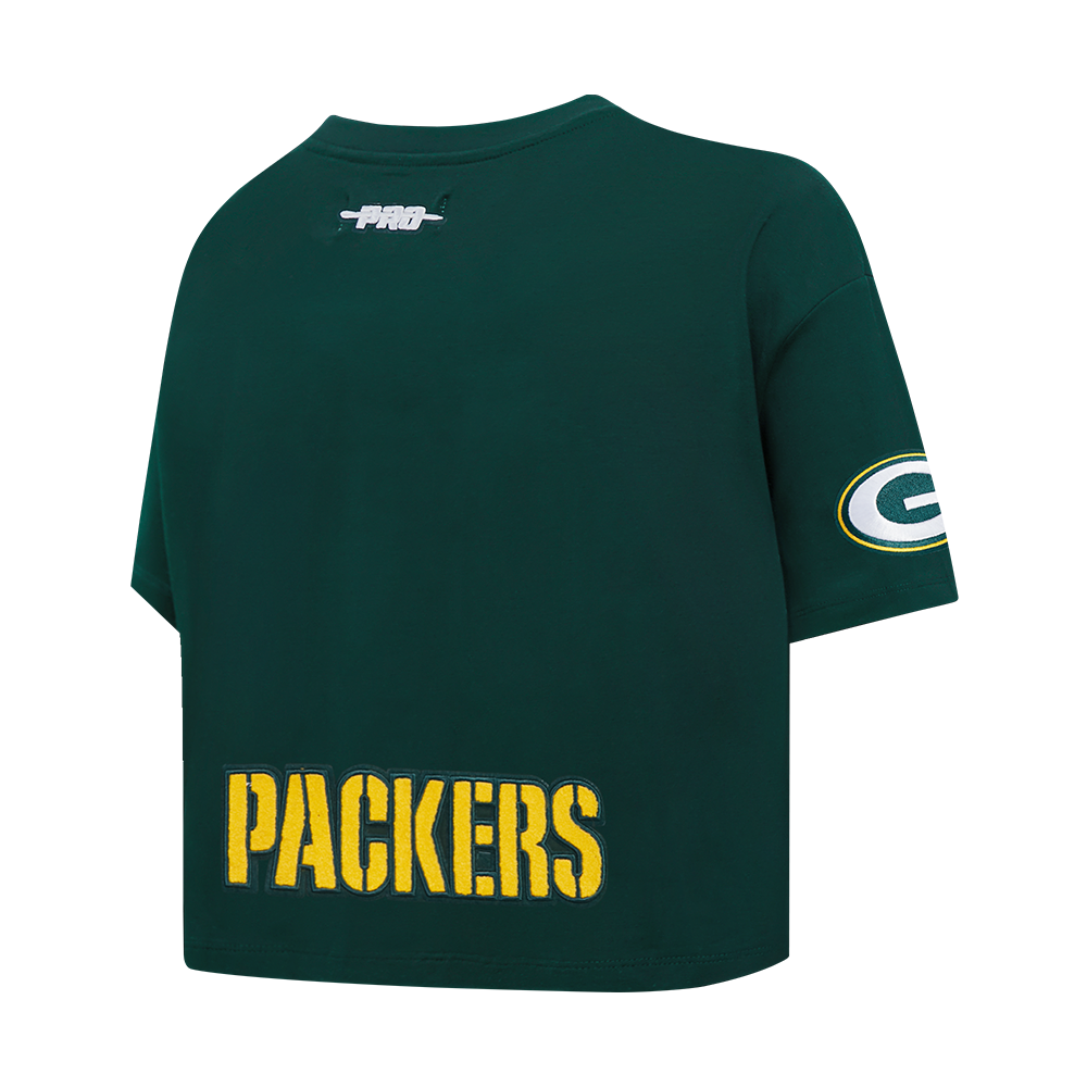 NFL GREEN BAY PACKERS JORDAN LOVE #10 CLASSIC PNN WOMEN'S SJ BOXY TEE (FOREST GREEN)