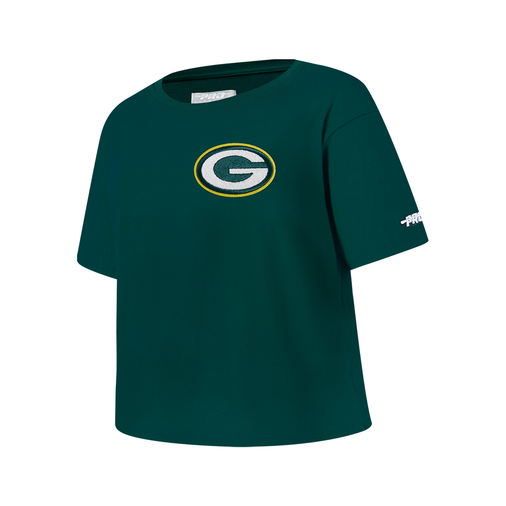 NFL GREEN BAY PACKERS CLASSIC BIG GIRL'S SS BOXY TEE (FOREST GREEN)