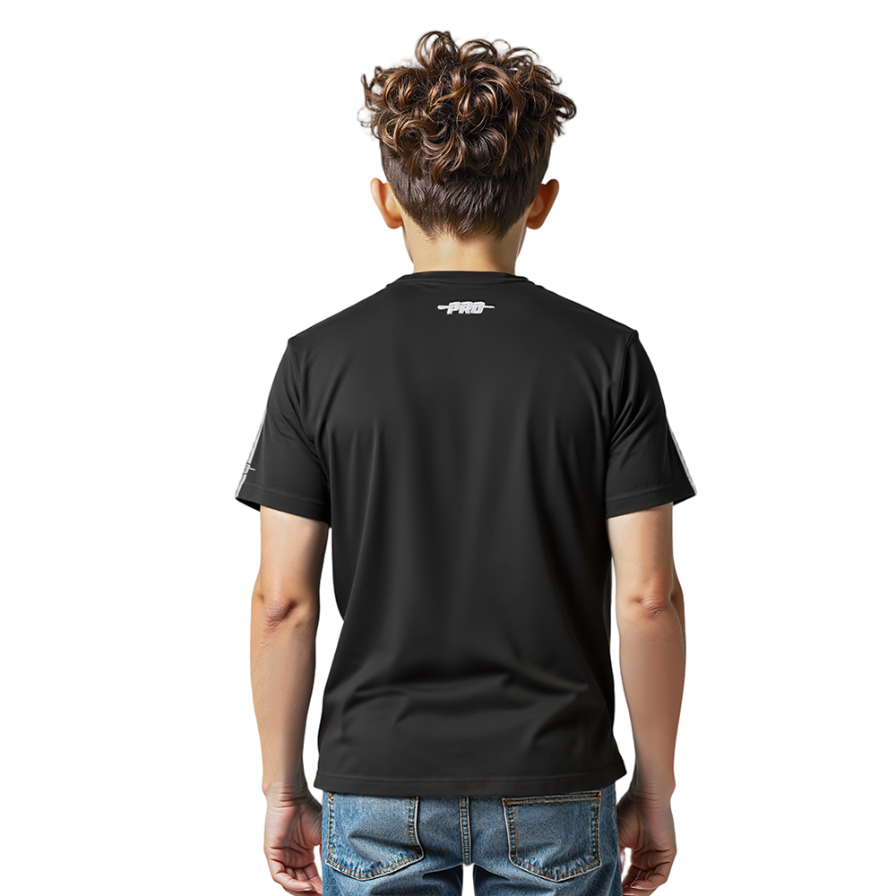 NFL GREEN BAY PACKERS RETRO CLASSIC LITTLE BOYS SHORT SLEEVE TAPING TEE (BLACK)