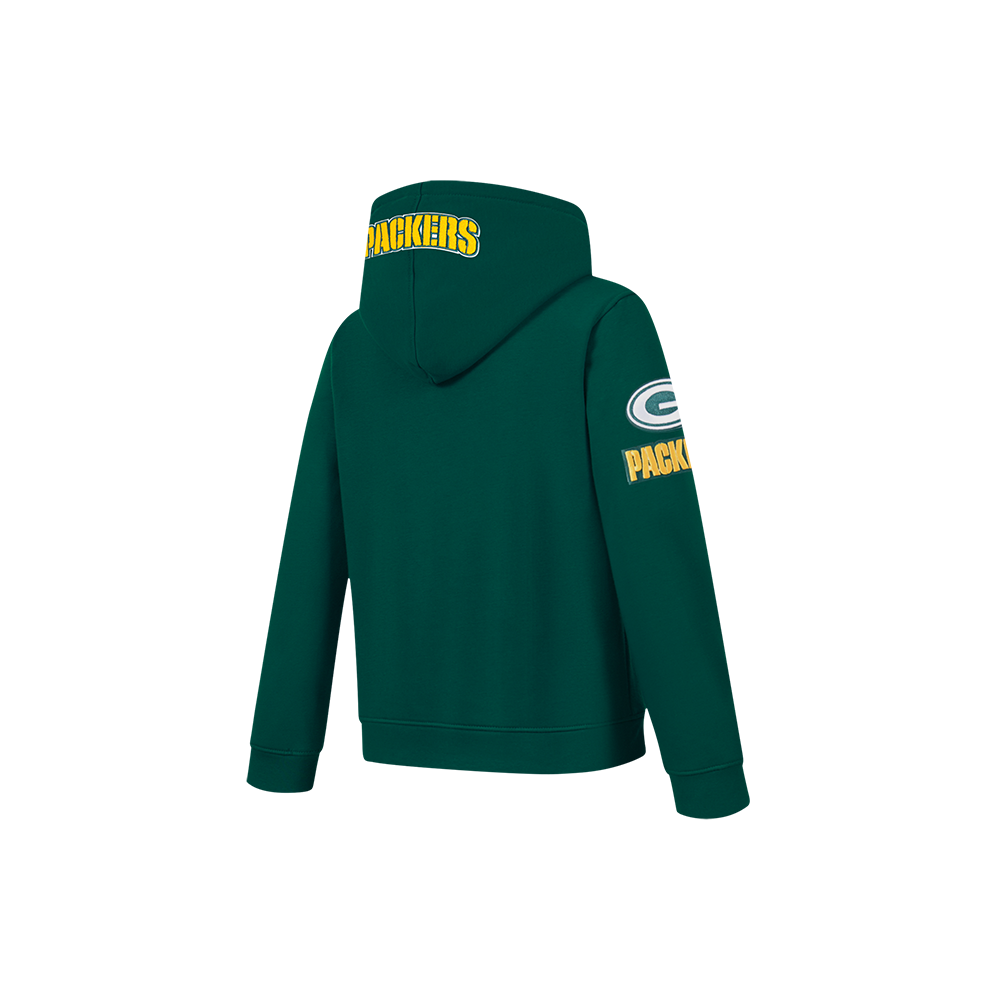 NFL GREEN BAY PACKERS CLASSIC LITTLE BOY'S FLC PO HOODIE (FOREST GREEN)