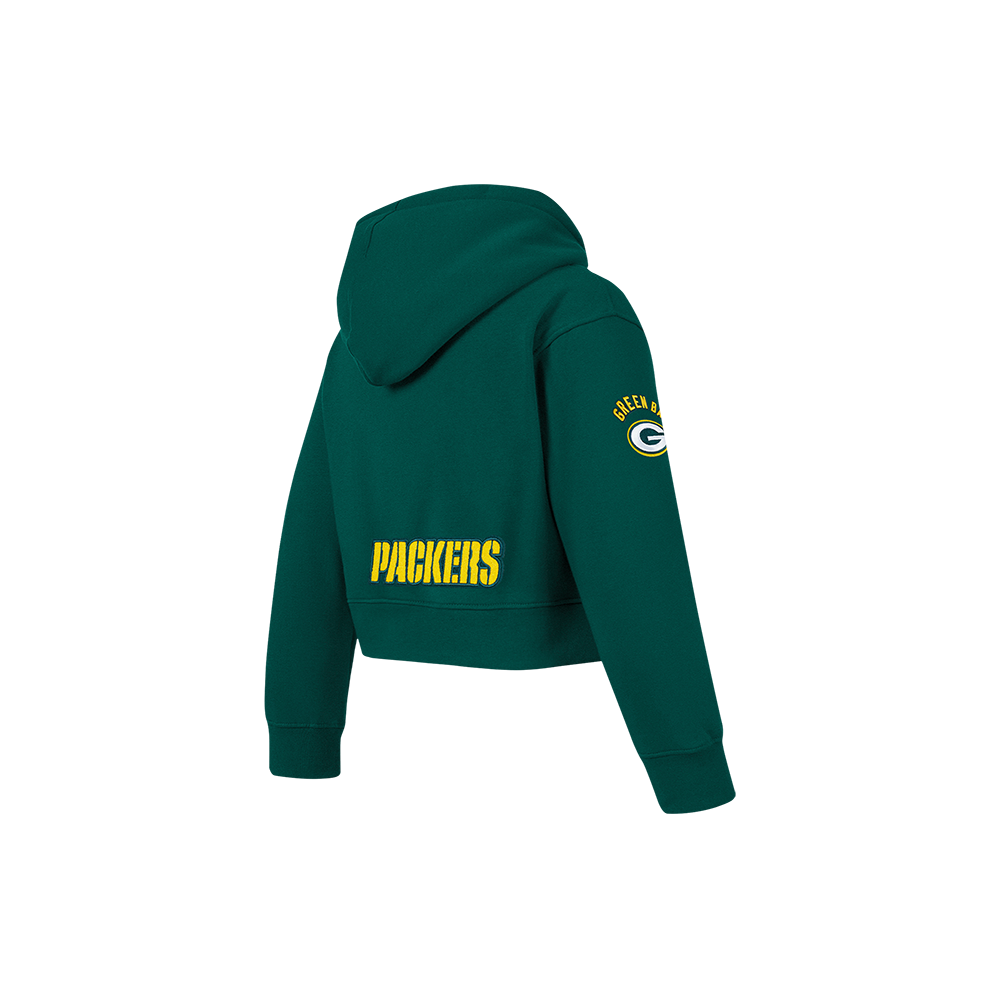 NFL GREEN BAY PACKERS CLASSIC LITTLE GIRL'S FLC FZ HOODIE (FOREST GREEN)
