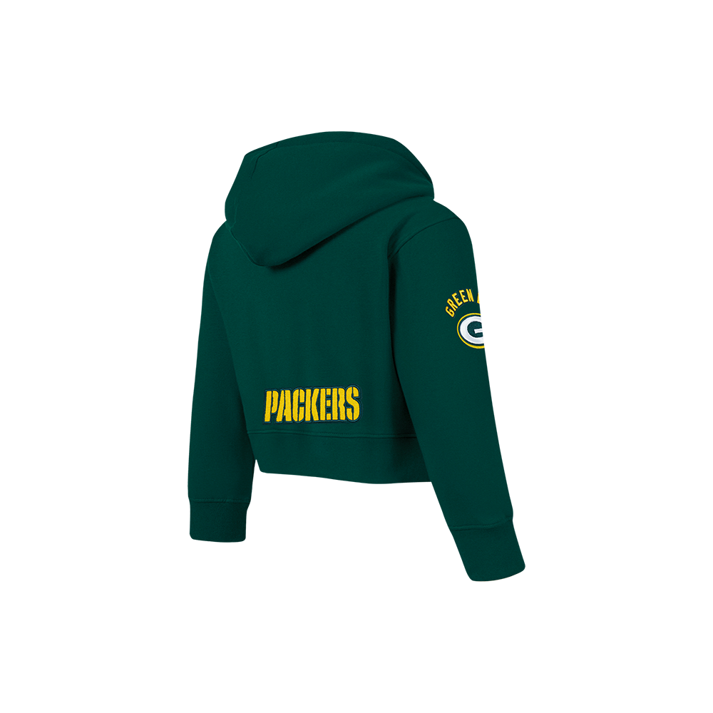 NFL GREEN BAY PACKERS CLASSIC TODDLER GIRL'S FLC FZ HOODIE (FOREST GREEN)