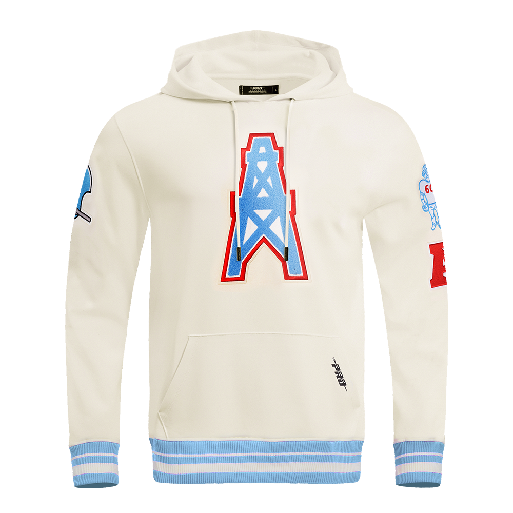 NFL HOUSTON OILERS RETRO CLASSIC MEN S PO HOODIE EGGSHELL UNIVERSITY Pro Standard