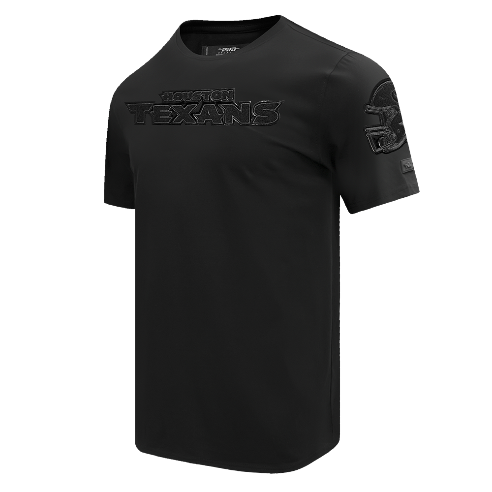 NFL HOUSTON TEXANS TRIPLE BLACK MEN'S WOOL VARSITY JACKET (JET BLACK)