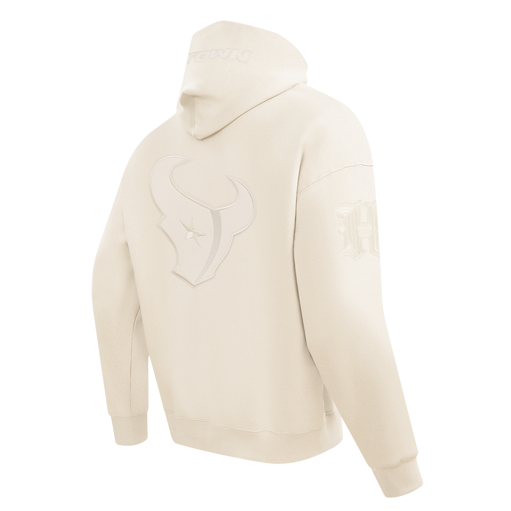 NFL HOUSTON TEXANS CJ STROUD #7 NEUTRAL MEN'S DROP SHOULDER FLC PO H (EGGSHELL)