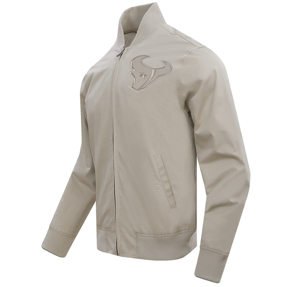 NFL HOUSTON TEXANS NEUTRAL MEN'S TWILL JACKET (TAUPE)