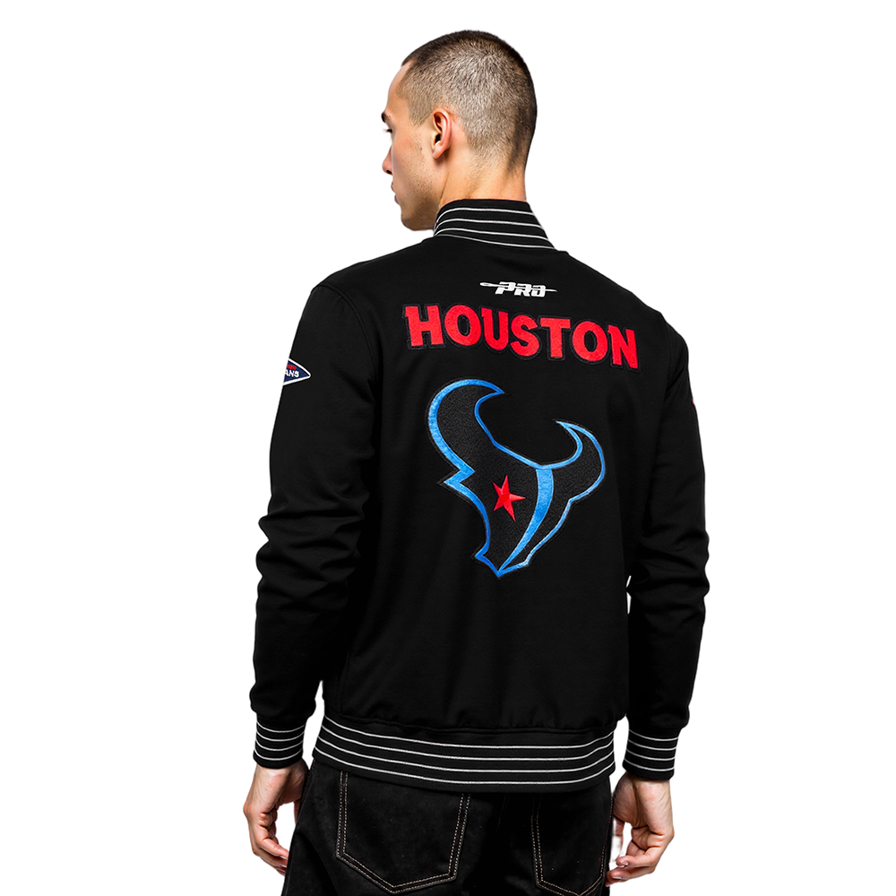 NFL HOUSTON TEXANS CJ STOUD #7 CLASSIC MEN'S MESH BUTTON DOWN SHIRT (BLACK)