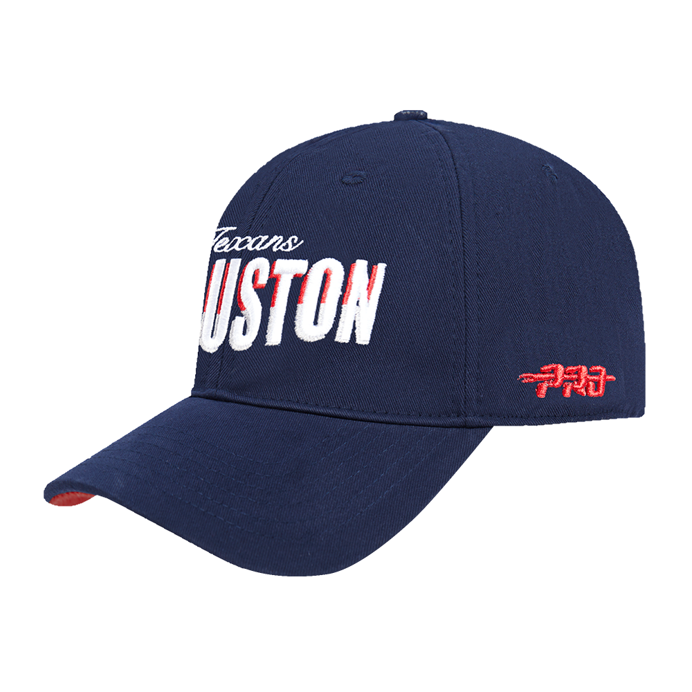 NFL HOUSTON TEXANS GREETINGS WORDMARK STRAPBACK (MIDNIGHT NAVY)