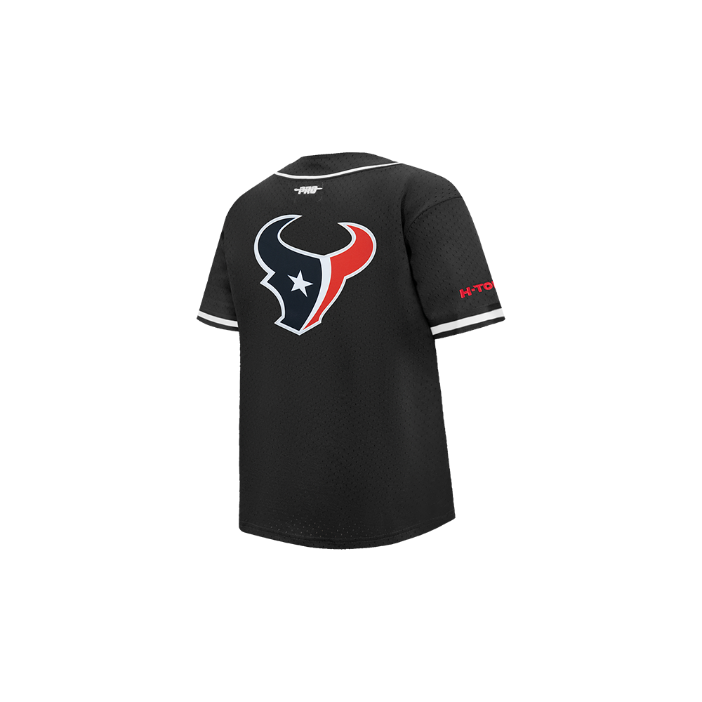 NFL HOUSTON TEXANS CLASSIC TODDLER BOY'S MESH BUTTON DOWN SHIRT (BLACK)