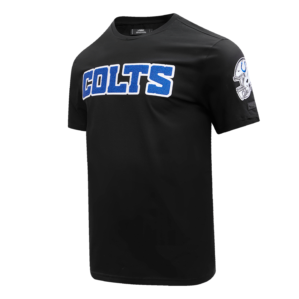NFL INDIANAPOLIS COLTS CLASSIC CHENILLE SINGLE JERSEY TEE (BLACK)