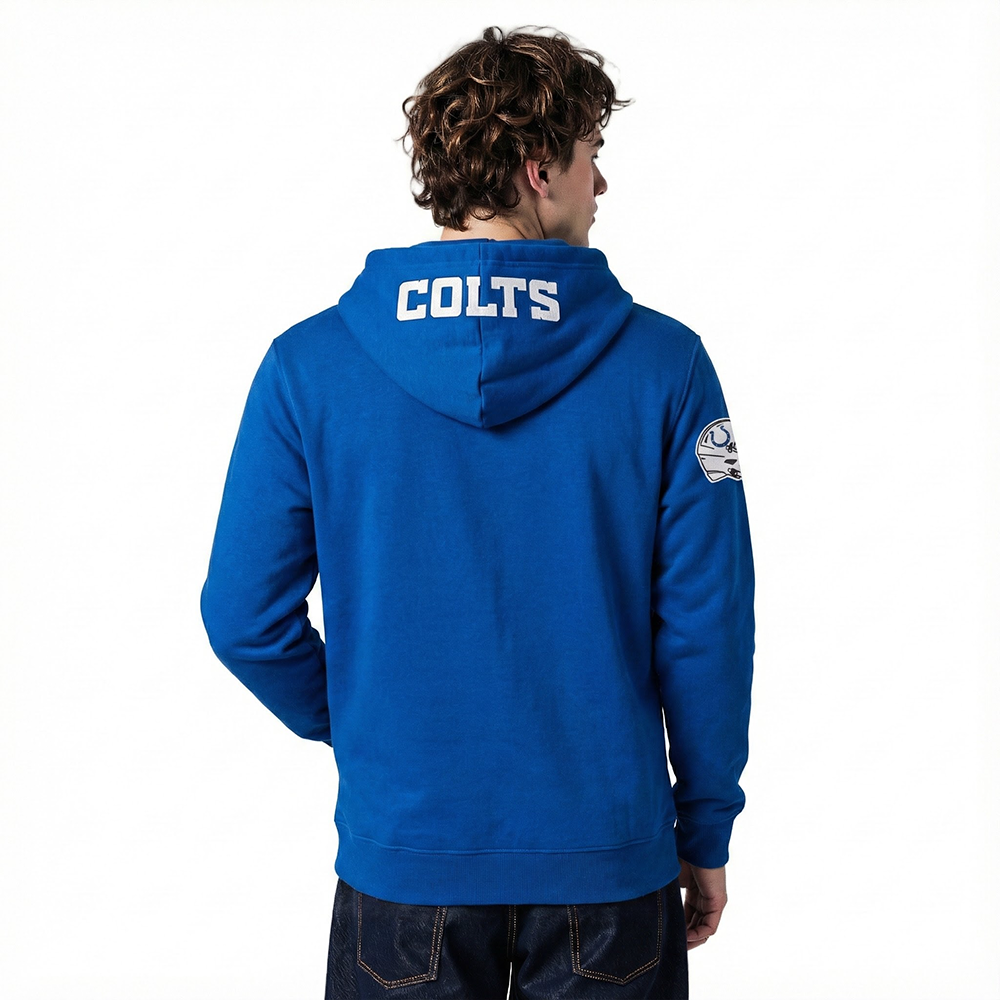 NFL INDIANAPOLIS COLTS OLD ENGLISH MEN'S PO HOODIE (ROYAL BLUE)