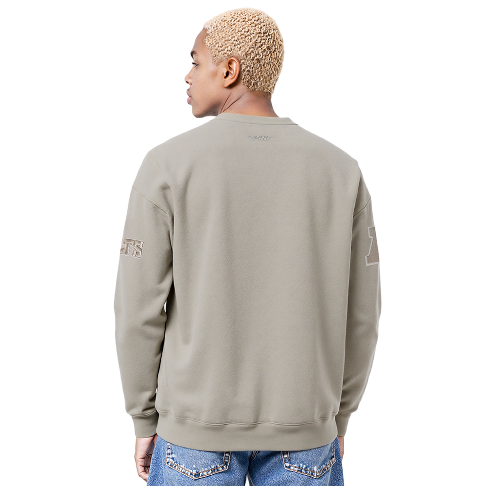 NFL INDIANAPOLIS COLTS NEUTRAL MEN'S DROP SHOULDER FLC CREWNECK (TAUPE)