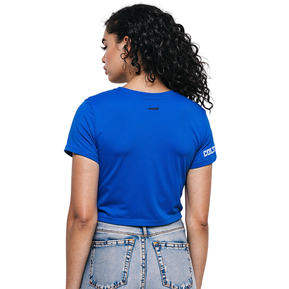 NFL INDIANAPOLIS COLTS SCRIPT TAIL WOMEN'S SJ BOXY TEE (ROYAL BLUE)
