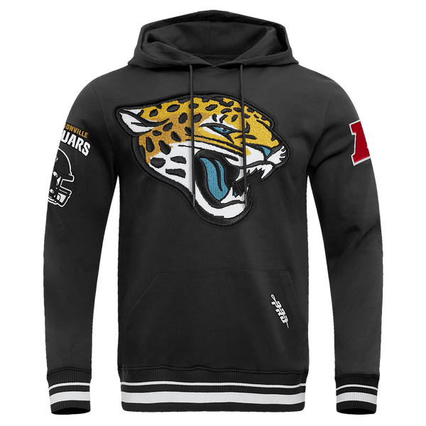 NFL JACKSONVILLE JAGUARS MASHUP MEN'S RIB PO HOODIE (BLACK)