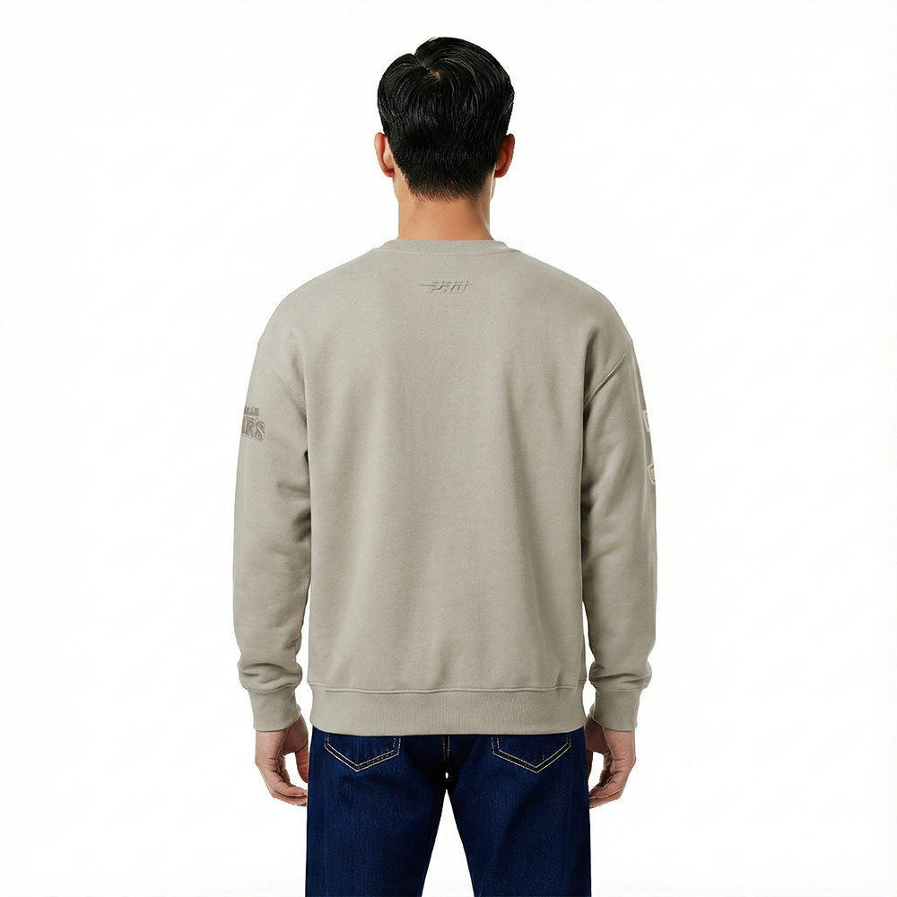 NFL JACKSONVILLE JAGUARS NEUTRAL MEN'S DROP  SHOULDER FLC CREWNECK (TAUPE)