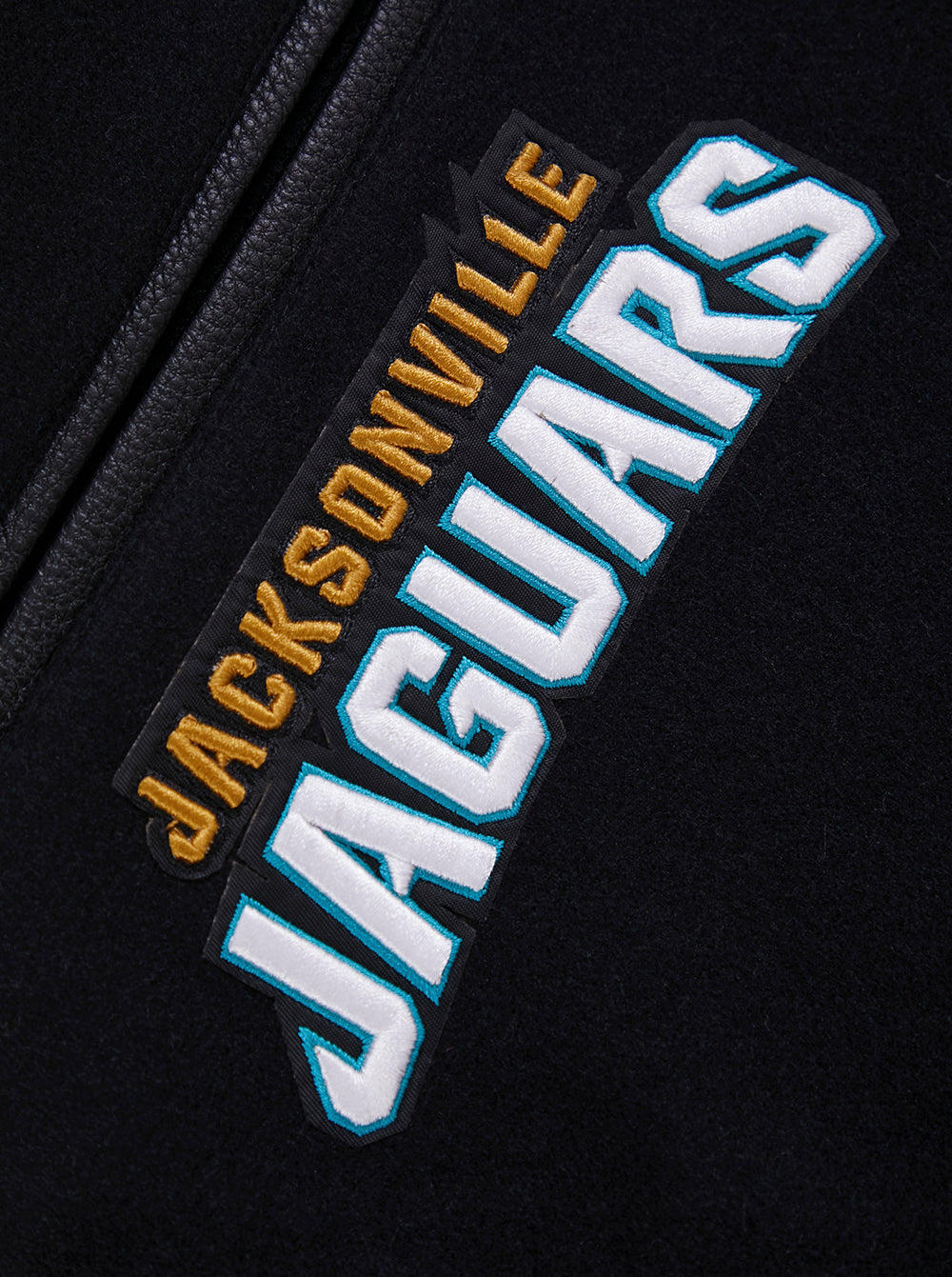 NFL JACKSONVILLE JAGUARS CLASSIC MEN'S WOOL VARSITY JACKET (BLACK)