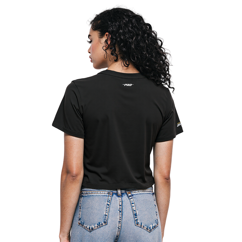 NFL JACKSONVILLE JAGUARS SCRIPT TAIL WOMEN'S SJ BOXY TEE (BLACK)