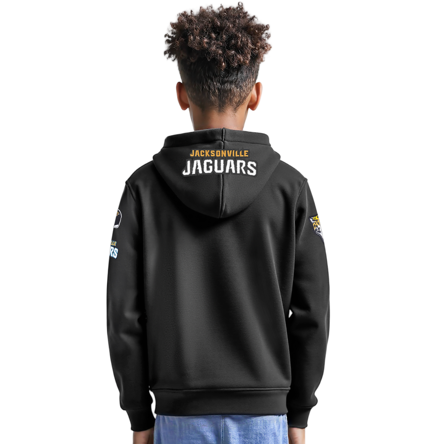 NFL JACKSONVILLE JAGUARS CLASSIC BIG BOYS FLEECE PULLOVER HOODIE (BLACK)