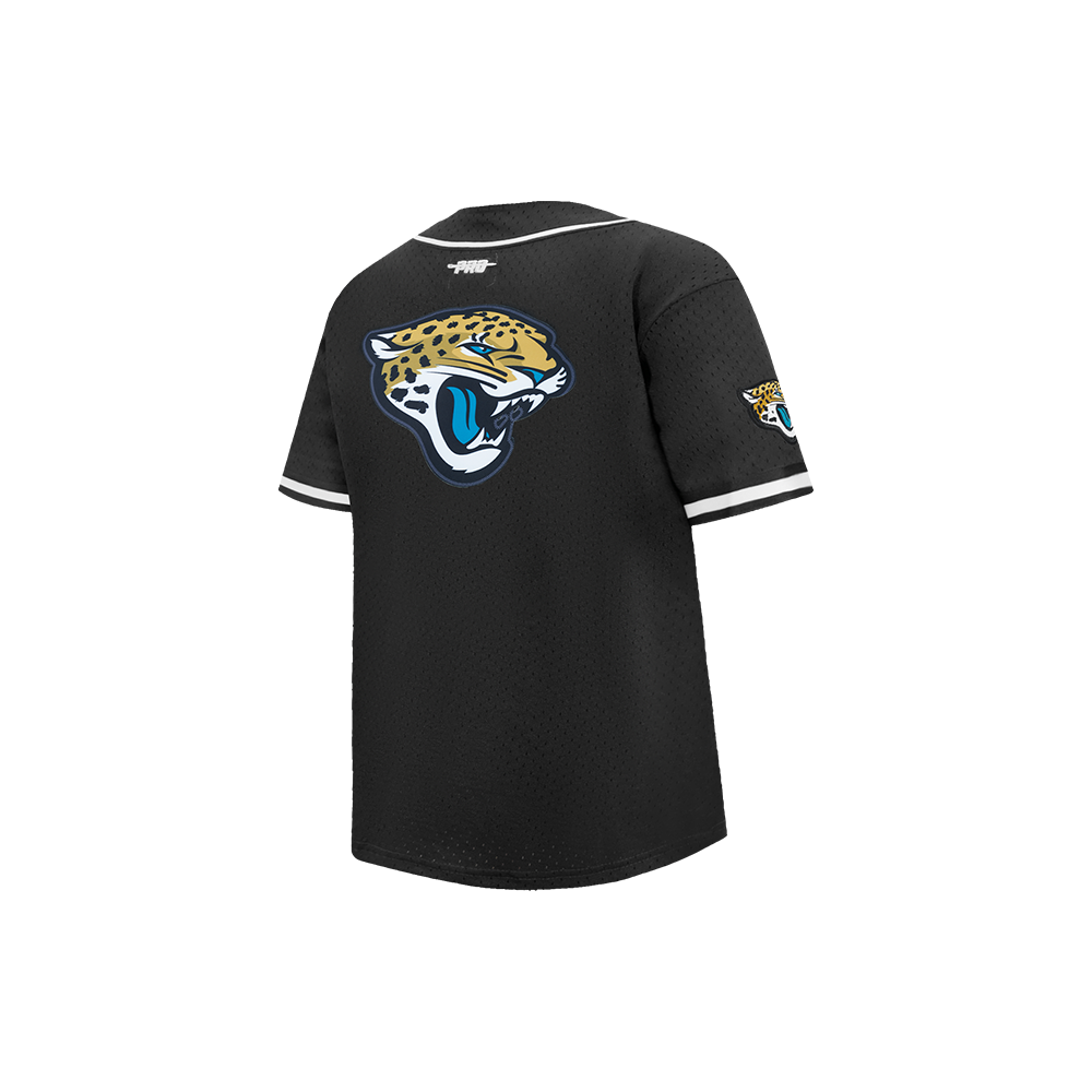 NFL JACKSONVILLE JAGUARS CLASSIC LITTLE BOY'S MESH BUTTON DOWN SHIRT (BLACK)