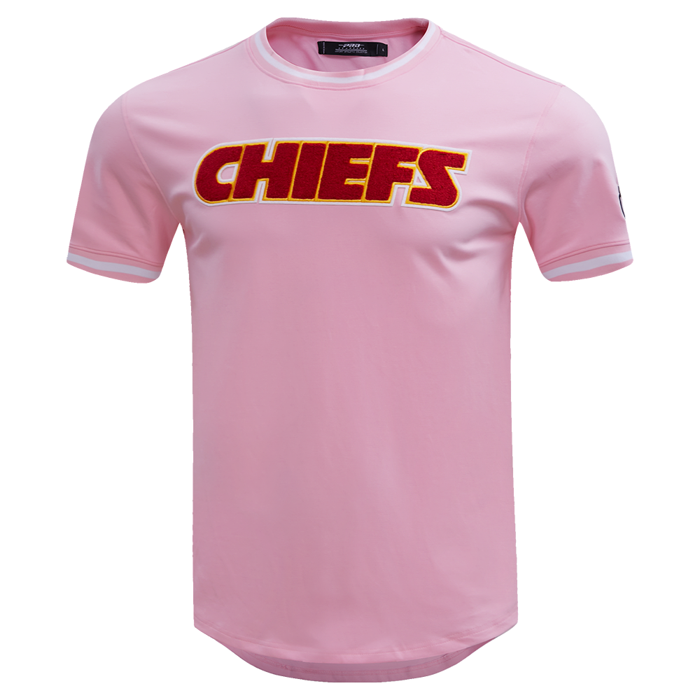 NFL KANSAS CITY CHIEFS CLASSIC CHENILLE MEN S TEE PINK