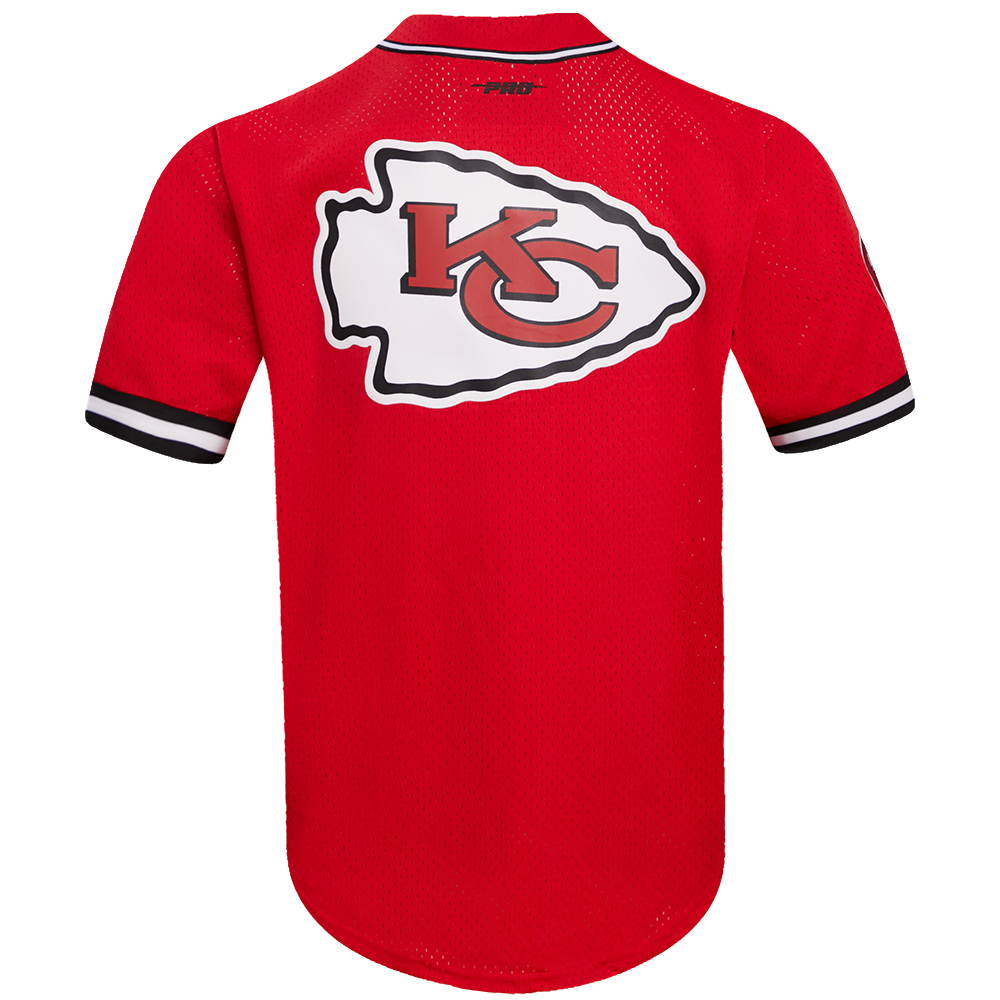 Men's Pro Standard White Kansas City Chiefs Mesh Button-Up Shirt