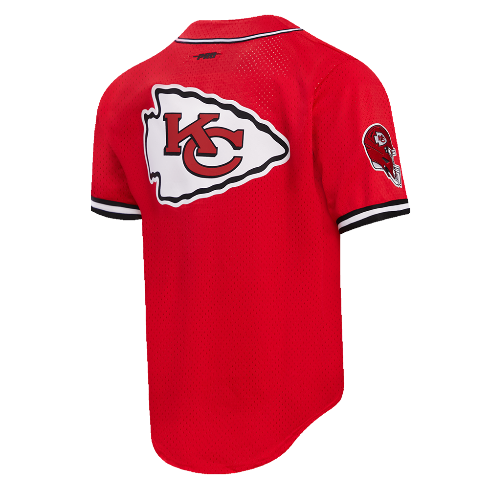 Men's Pro Standard White Kansas City Chiefs Mesh Button-Up Shirt