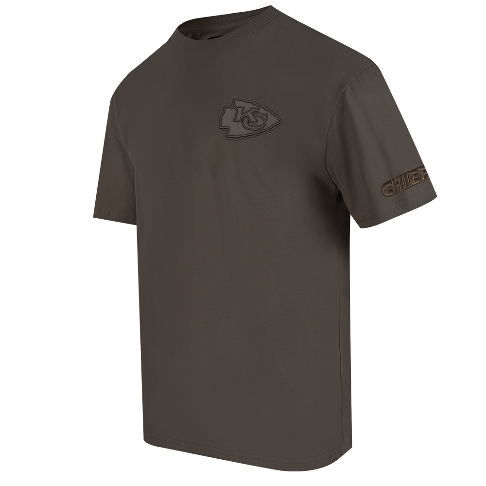 NFL KANSAS CITY CHIEFS NEUTRAL DROP SHOULDER MEN'S TEE (DARK TAUPE)