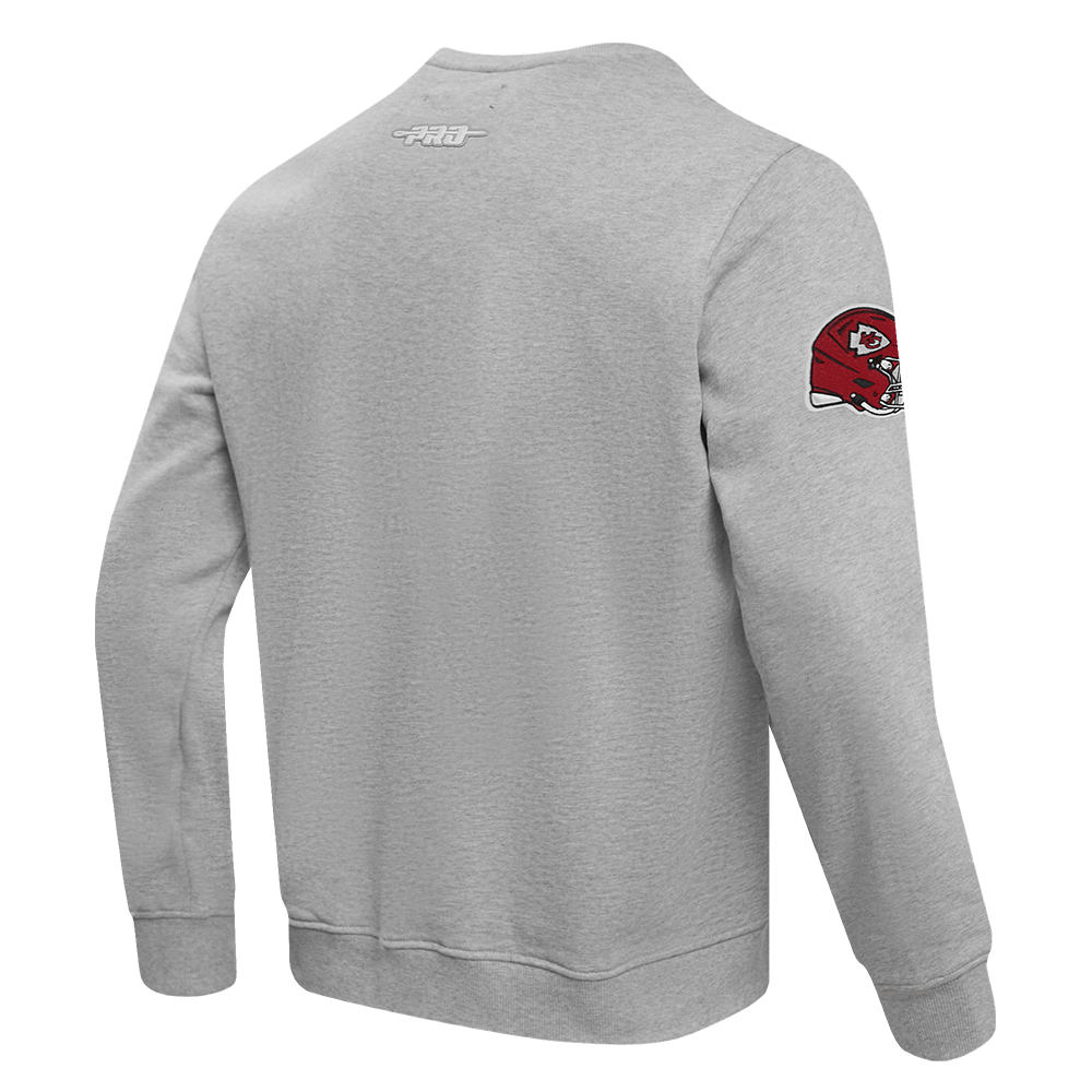 NFL KANSAS CITY CHIEFS OLD ENGLISH MEN'S CREWNECK (HEATHER GREY)