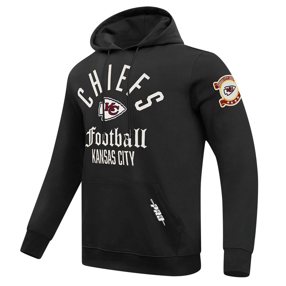NFL KANSAS CITY CHIEFS MODERN ORIGINALS MEN'S FLC PO HOODIE (BLACK)