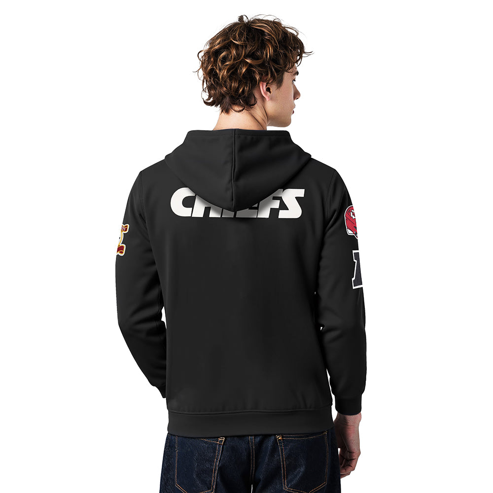 NFL KANSAS CITY CHIEFS MODERN ORIGINALS MEN'S FLC PO HOODIE (BLACK)
