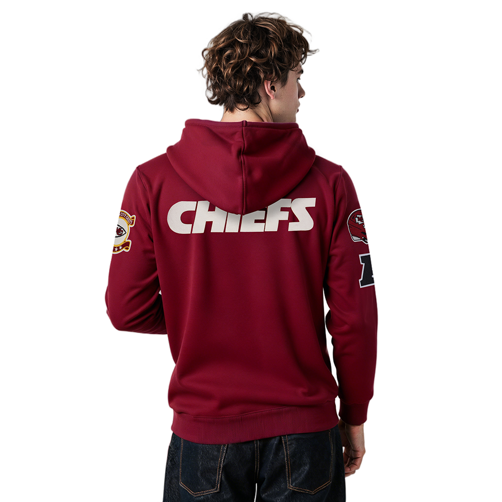 NFL KANSAS CITY CHIEFS MODERN ORIGINALS MEN'S FLC PO HOODIE (CARDINAL RED)