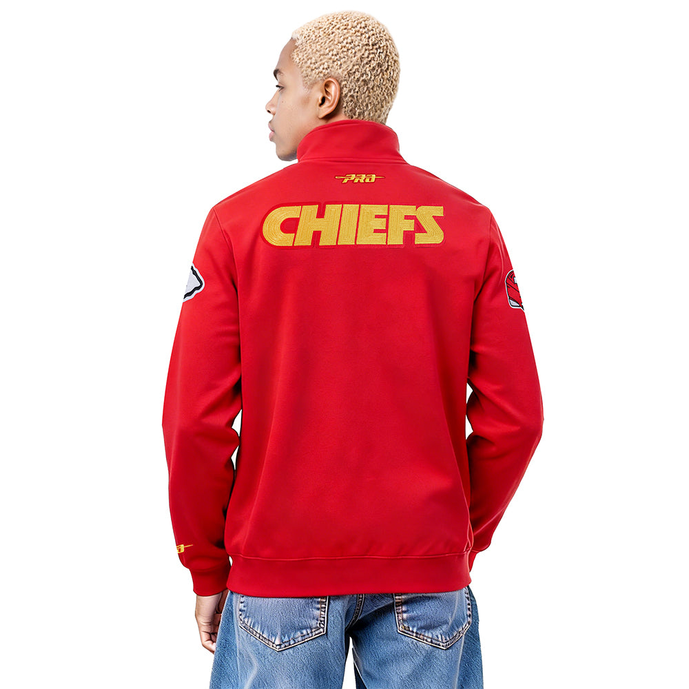 NFL KANSAS CITY CHIEFS CITY ARCH MEN'S FLC 1/4 ZIP (RED)
