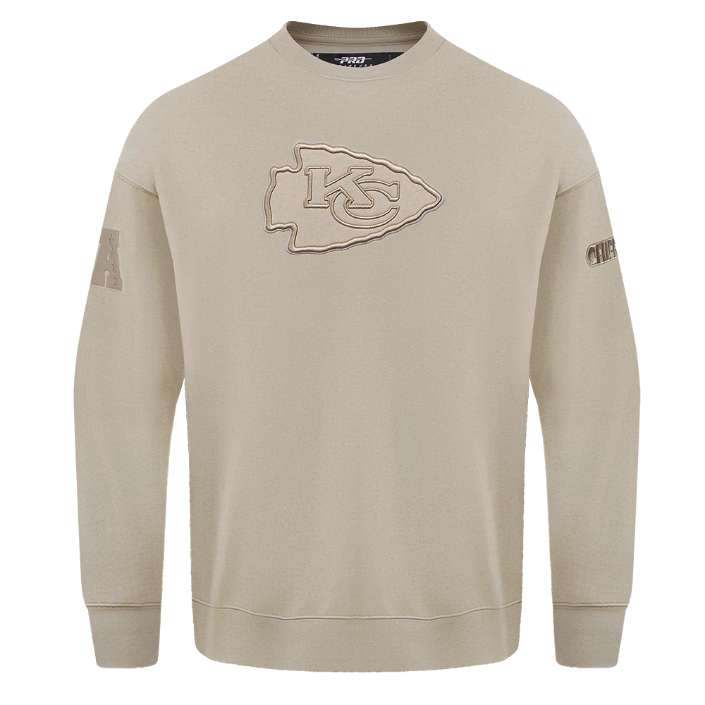 NFL KANSAS CITY CHIEFS OLD ENGLISH MEN'S CREWNECK (HEATHER GREY)