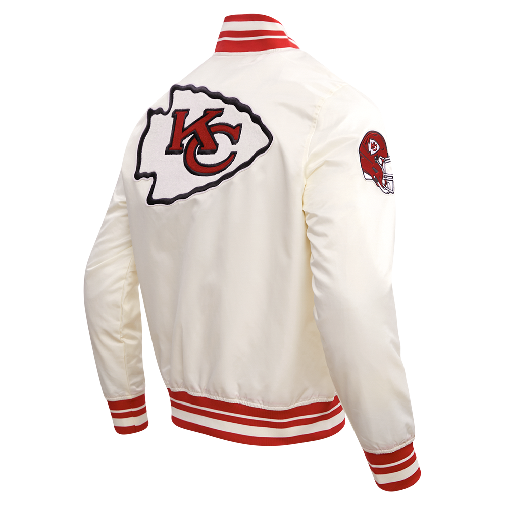 Jacket, Take a close look at this amazing satin jacket we did with Pro  Standard and the The Kansas City Chiefs !! WOW right! 😁